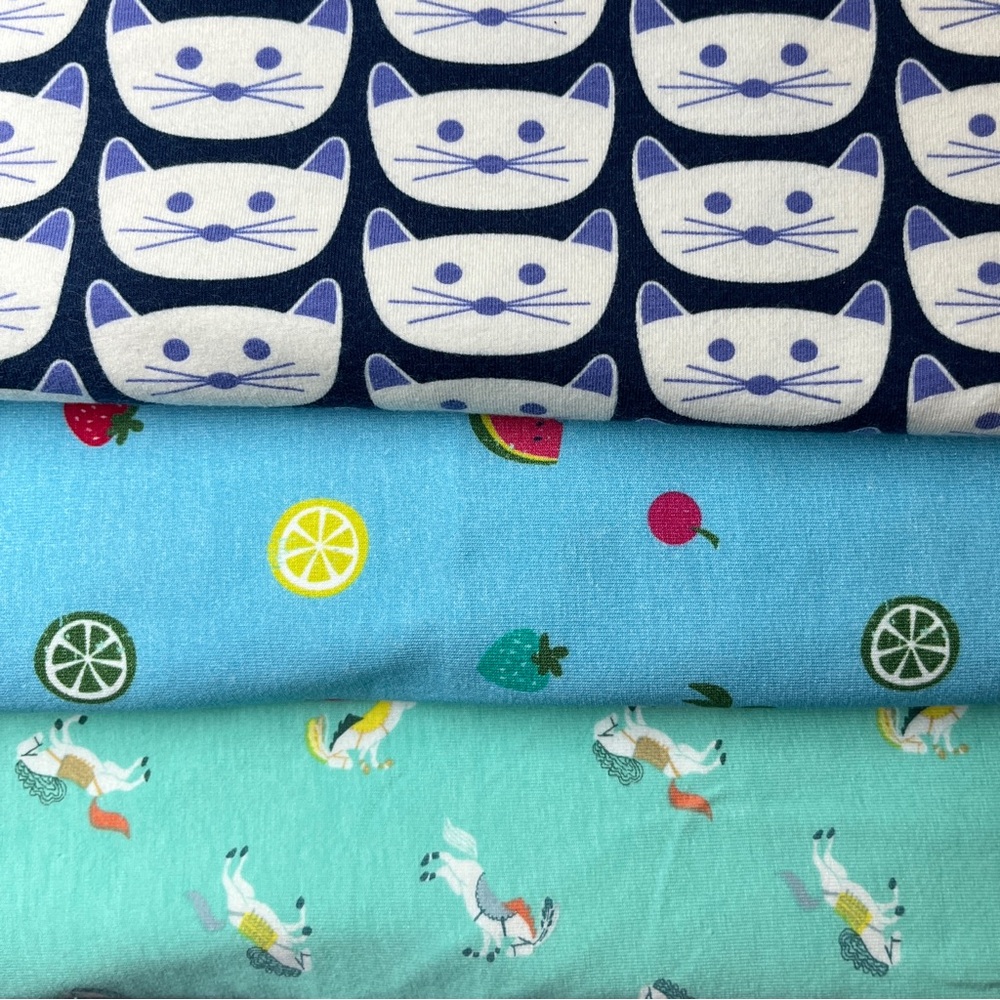 Cotton Jersey Stretch Knit Fabric Bundle AGF Fabric Sewing Leggings Kids Apparel